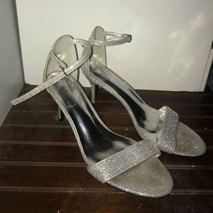 Silver high heels